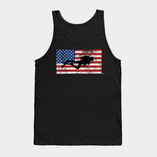 SCUBA DIVING: US Flag Scuba Diving Tank Top